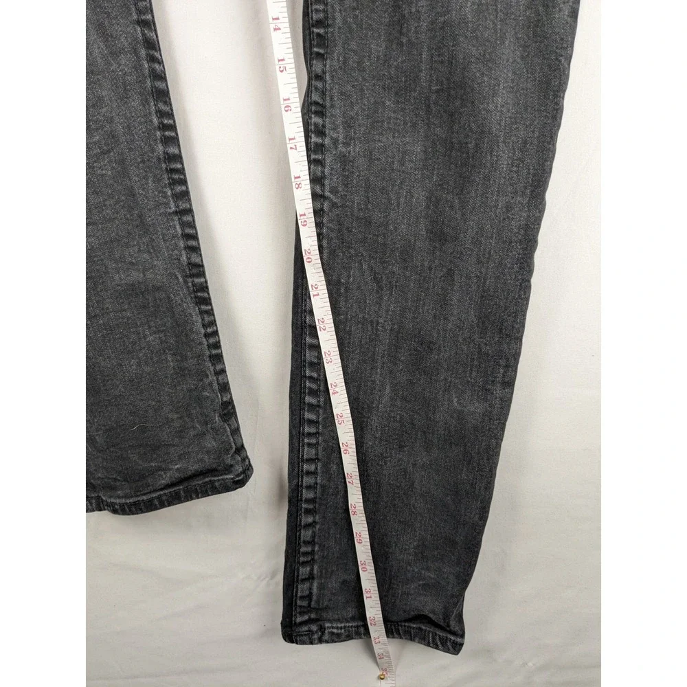 True Religion Rocco Relaxed Skinny Jeans Mens 38 Black Faded Flap‎ Pocket Denim
